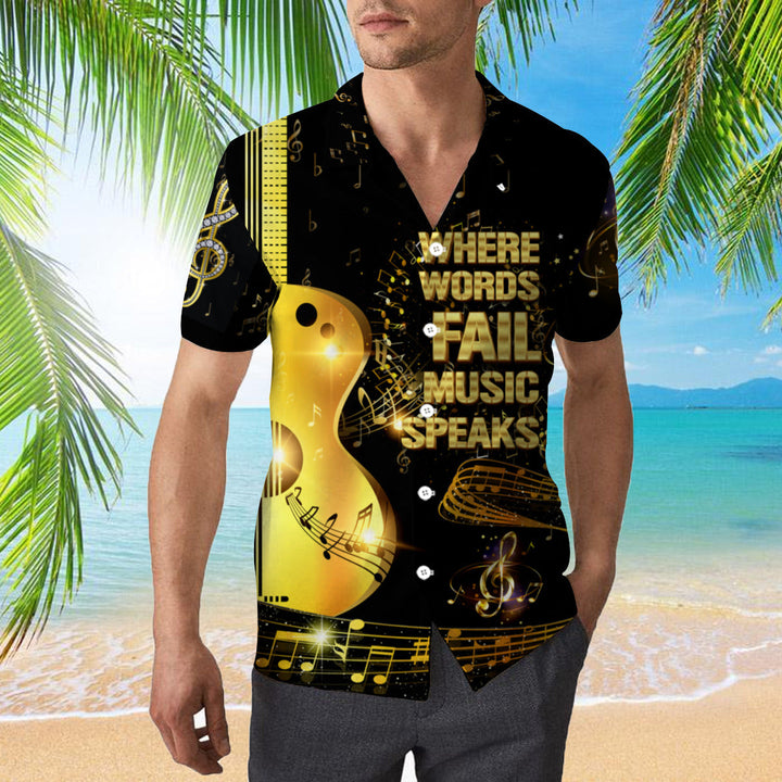 Music Speaks Where Words Fail Hawaiian Shirt | For Men & Women | HW326-BehighStyle