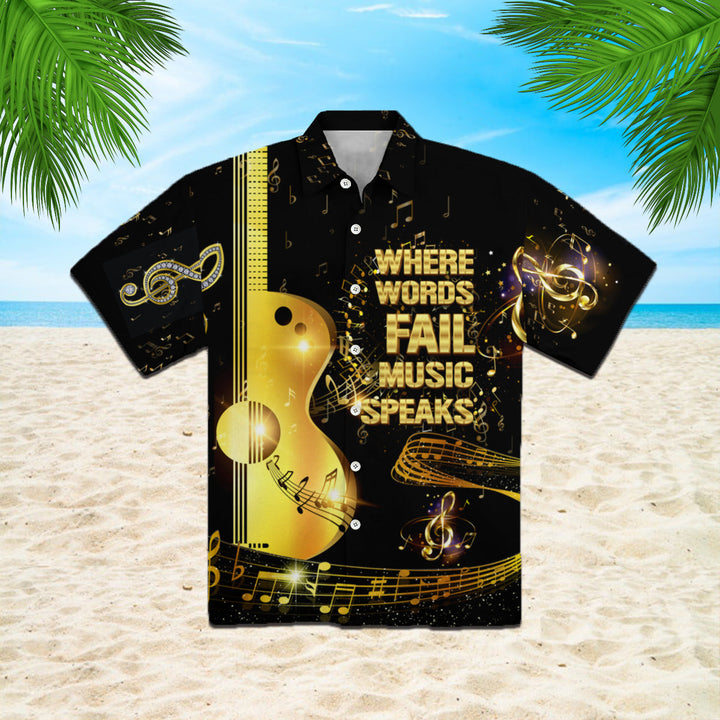 Music Speaks Where Words Fail Hawaiian Shirt | For Men & Women | HW326-BehighStyle