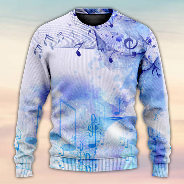 Music Watercolor Music Notes Ugly Christmas Sweater | Adult | US2263
