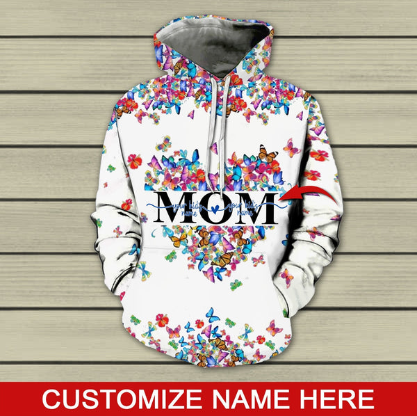 My Mom Butterfly Colorful Custom Name 3D All Over Print | For Men & Women | Adult | CN147-BehighStyle