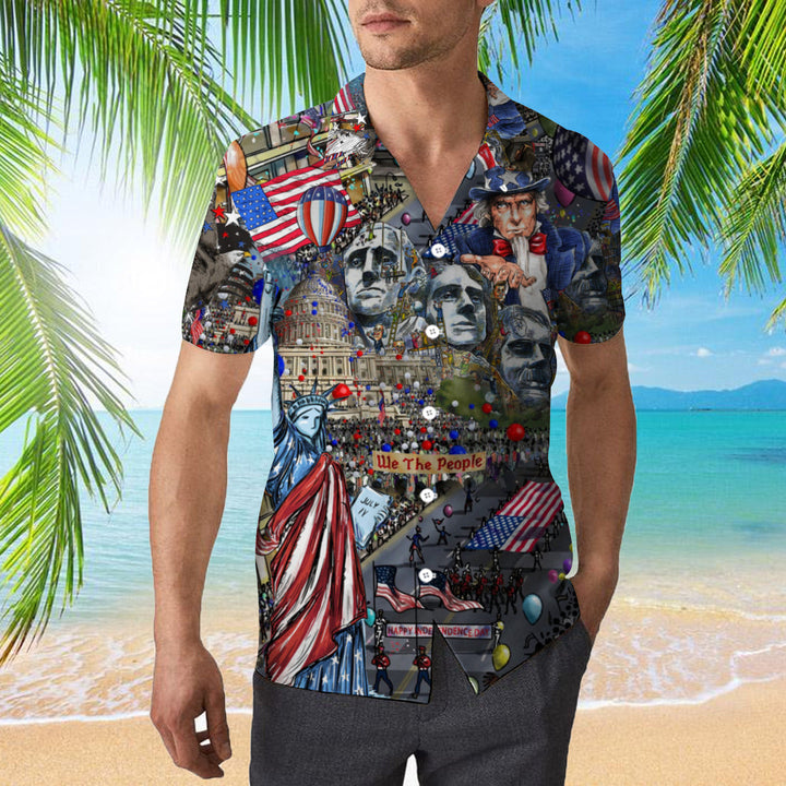 My Patriotic Heart Beats Independence Day Hawaiian Shirt | For Men & Women | HW298-BehighStyle