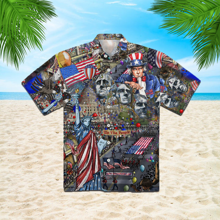 My Patriotic Heart Beats Independence Day Hawaiian Shirt | For Men & Women | HW298-BehighStyle