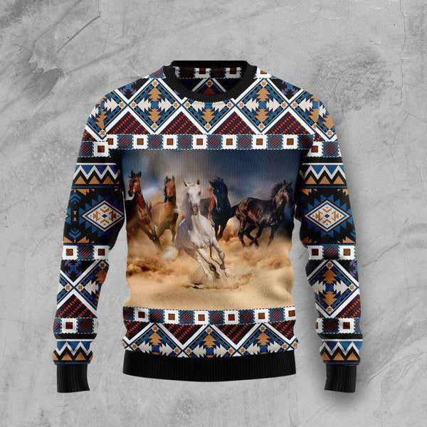 Native American Horse Ugly Christmas Sweater | Adult | US2148