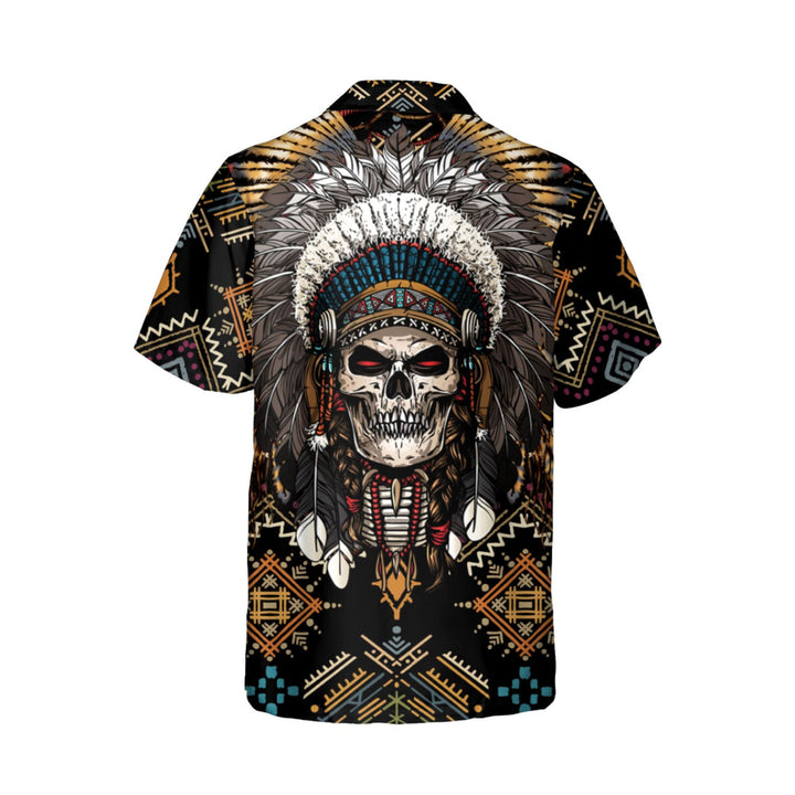 Native American Indian Chief Skull Hawaiian Shirt | For Men & Women | HW1289-BehighStyle