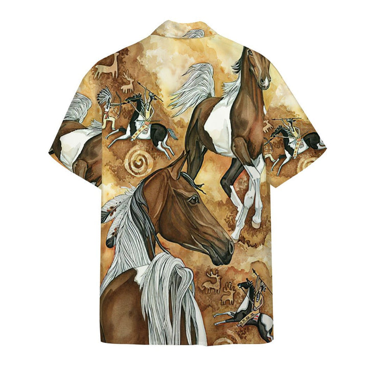 Native Horse Vintage Hawaiian Shirt | For Men & Women | HW1635-BehighStyle