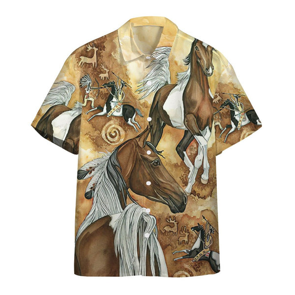 Native Horse Vintage Hawaiian Shirt | For Men & Women | HW1635-BehighStyle