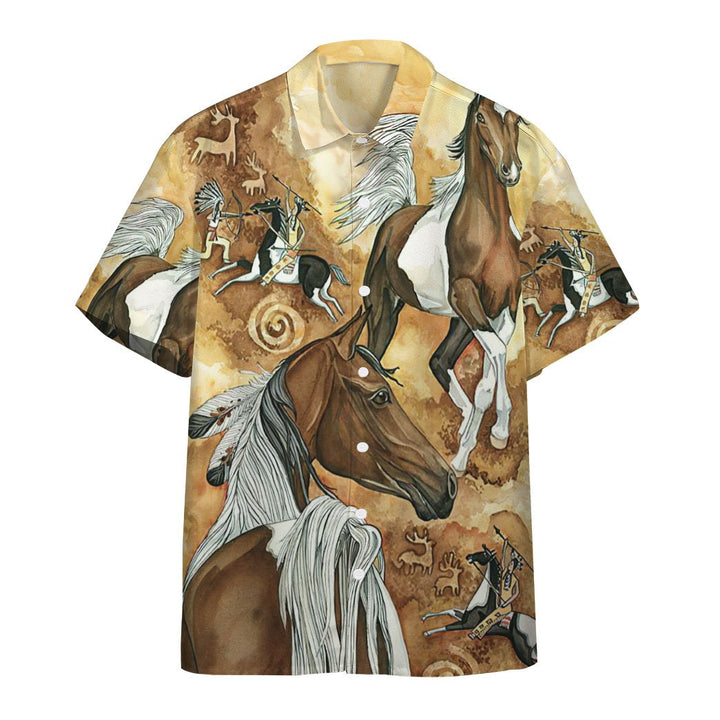 Native Horse Vintage Hawaiian Shirt | For Men & Women | HW1635-BehighStyle