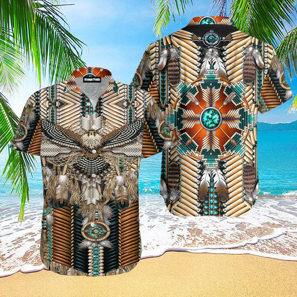 Native Pattern Eagle Hawaiian Shirt | For Men & Women | HW2457-BehighStyle