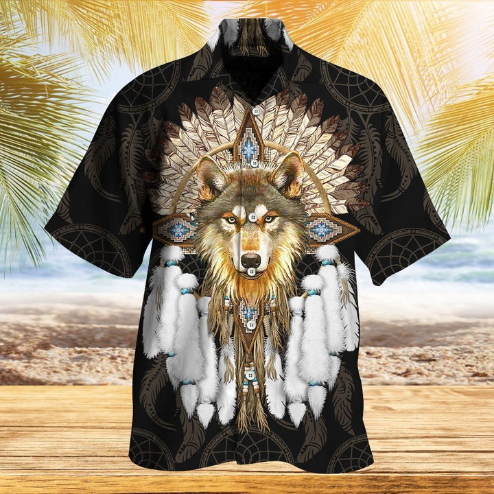 Native Wolf Dreamcatcher Hawaiian Shirt | For Men & Women | HW1346-BehighStyle