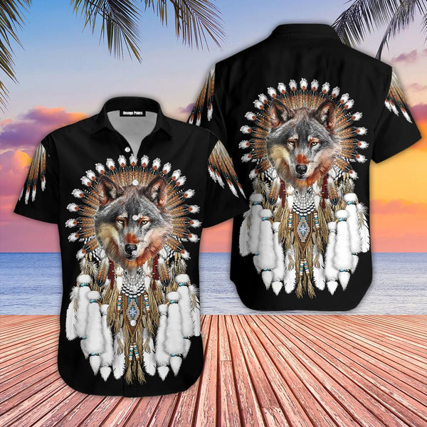 Native Wolf Dreamcatcher Unique Hawaiian Shirt | For Men & Women | HW528-BehighStyle