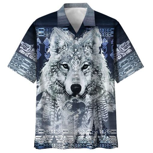 Native Wolf Hawaiian Shirt | For Men & Women | HW1389-BehighStyle