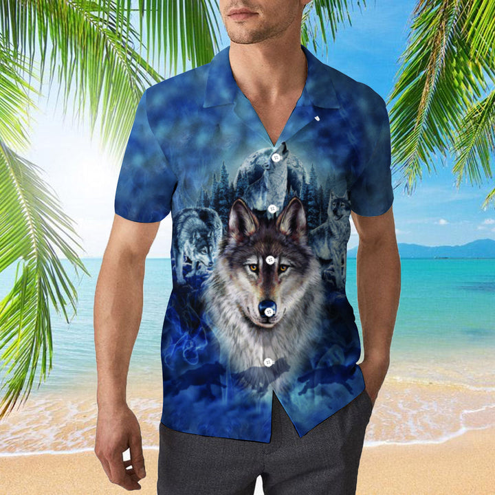 Native Wolf Hawaiian Shirt | For Men & Women | HW1857-BehighStyle