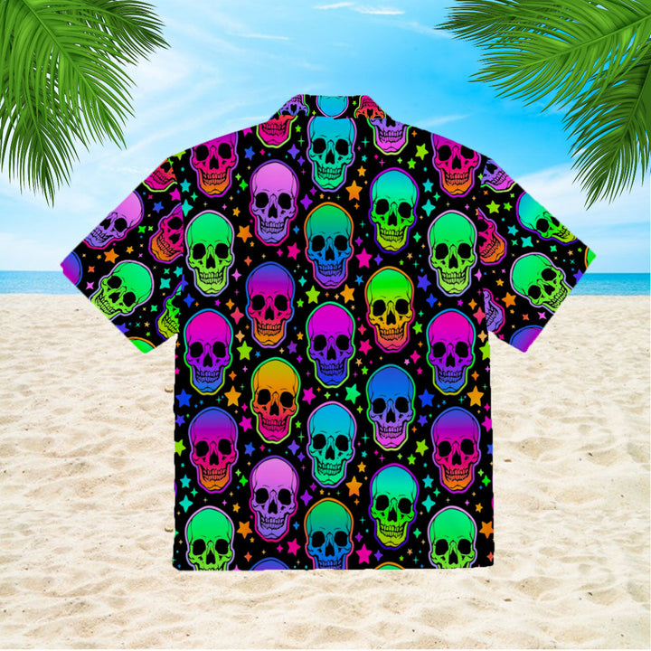 Neon Bright Skulls Hawaiian Shirt | For Men & Women | HW412-BehighStyle