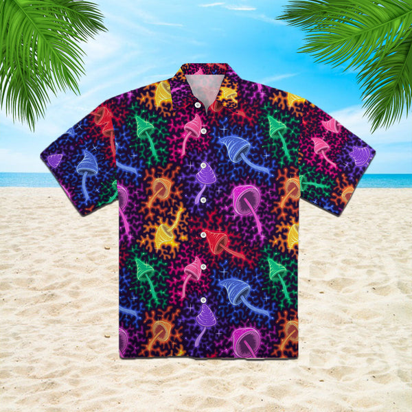 Neon Colorful Mushroom Hawaiian Shirt | For Men & Women | HW397-BehighStyle