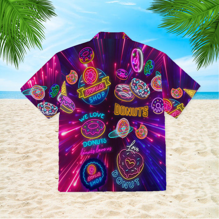 Neon Donuts Love Donuts Hawaiian Shirt | For Men & Women | HW313-BehighStyle