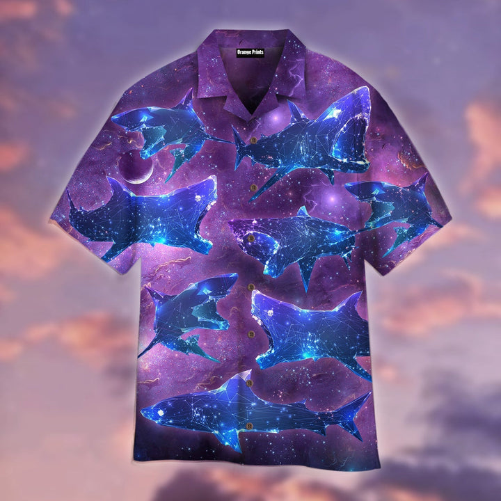 Neon Glowing Shark Aloha Hawaiian Shirt | For Men & Women | HW473-BehighStyle