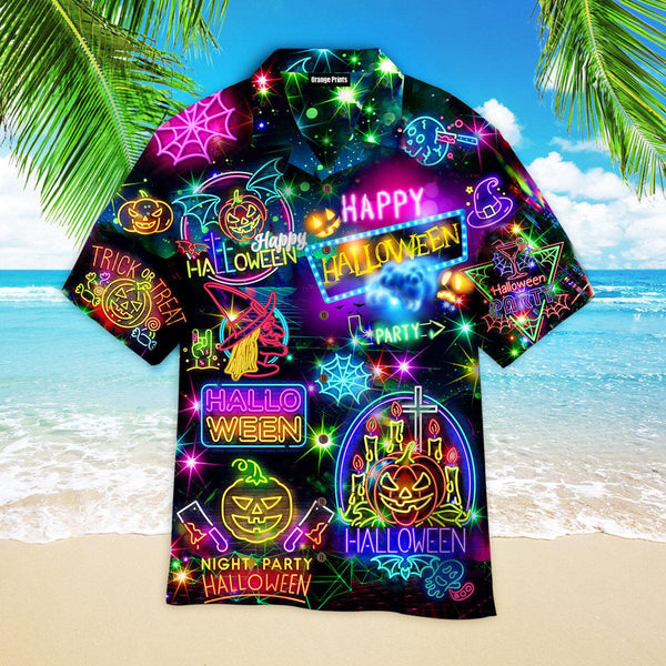 Neon Halloween Night Life Party Hawaiian Shirt | For Men & Women | HW2590-BehighStyle