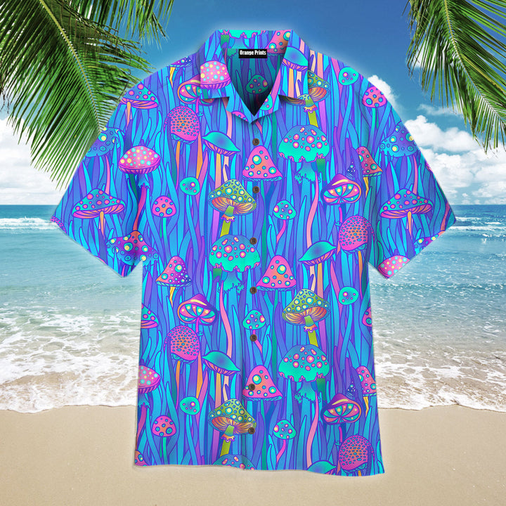 Neon Hippie Mushroom Aloha Hawaiian Shirt | For Men & Women | HW674-BehighStyle