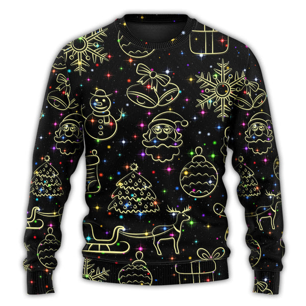 Neon Light Stary Amazing Night Ugly Christmas Sweater | Adult | US2282