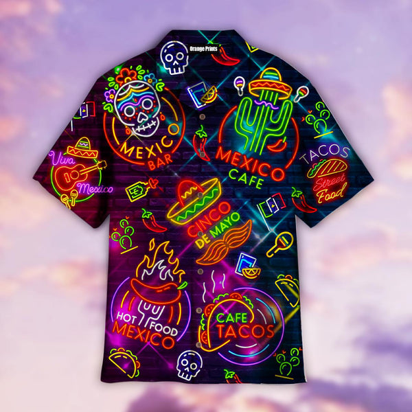 Neon Mexican Party Cinco De Mayo Aloha Hawaiian Shirt | For Men & Women | HW605-BehighStyle