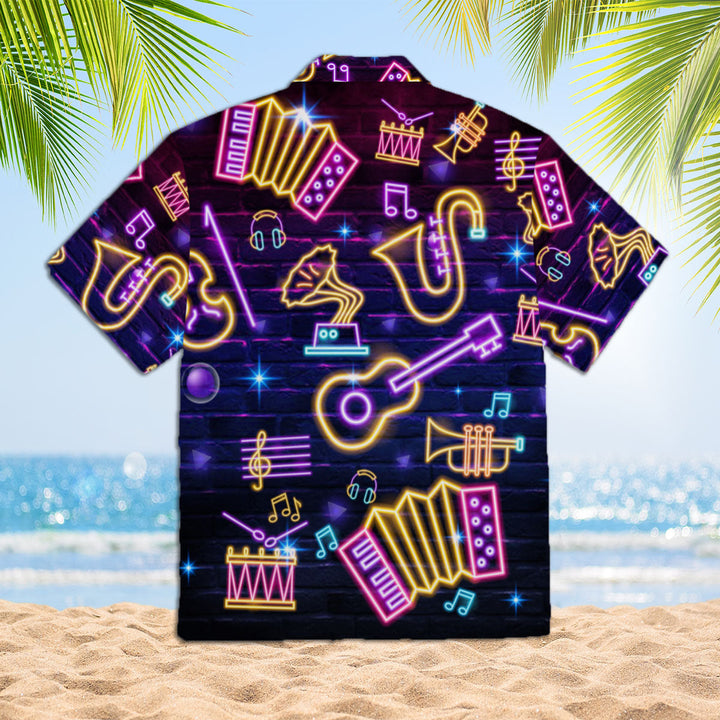 Neon Musical Instrument Hawaiian Shirt | For Men & Women | HW2053-BehighStyle