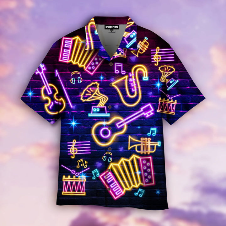 Neon Musical Instrument Hawaiian Shirt | For Men & Women | HW2053-BehighStyle