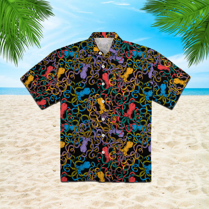 Neon Octopus Hawaiian Shirt | For Men & Women | HW933-BehighStyle