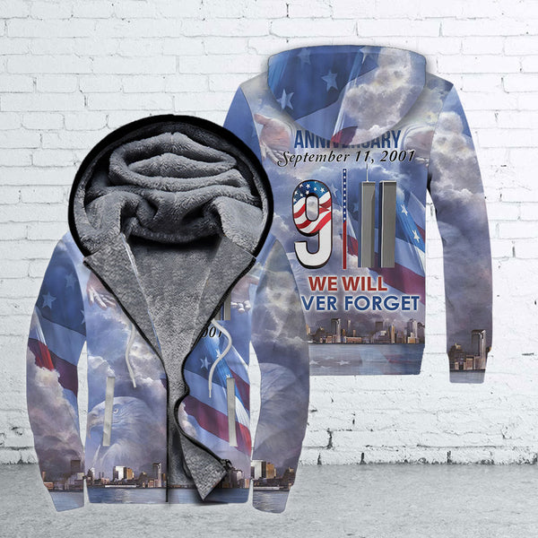 Never Forget 9/11 Fleece Zip Hoodie All Over Print | For Men & Women | FZ199-BehighStyle