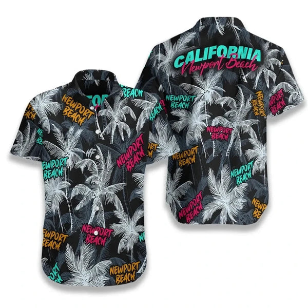 Newport Beach Coconut Tree Hawaiian Shirt | HW2983