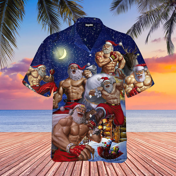 No Lift No Gift Christmas Workout Santa Hawaiian Shirt | For Men & Women | HW2061-BehighStyle