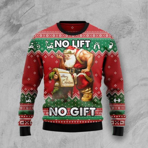 No Lift No Gift Ugly Christmas Sweater | Adult | US1714