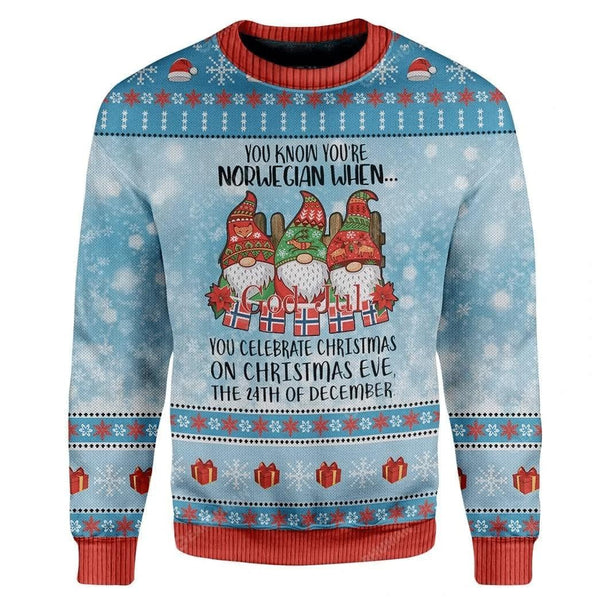 Norwegian Ugly Christmas Sweater | For Men & Women | Adult | US1589-BehighStyle