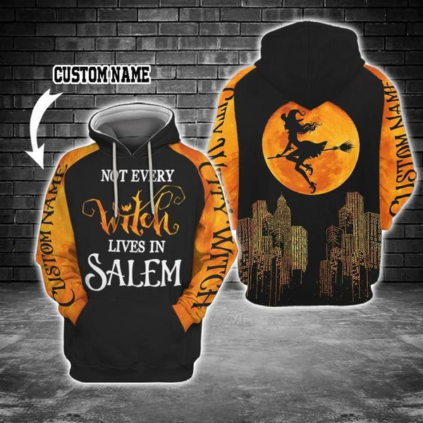 Not Every Witch Live In Salem Halloween Custom Name 3D All Over Print | Adult | CN296