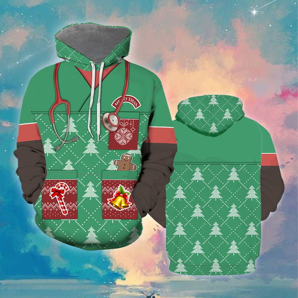 Nurse Merry Christmas 3D All Over Print | For Men & Women | Adult | HP1736-BehighStyle