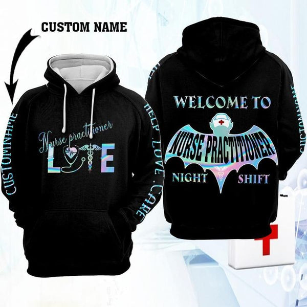 Nurse Pactitioner Life Black Custom Name 3D All Over Print | For Men & Women | Adult | CN178-BehighStyle