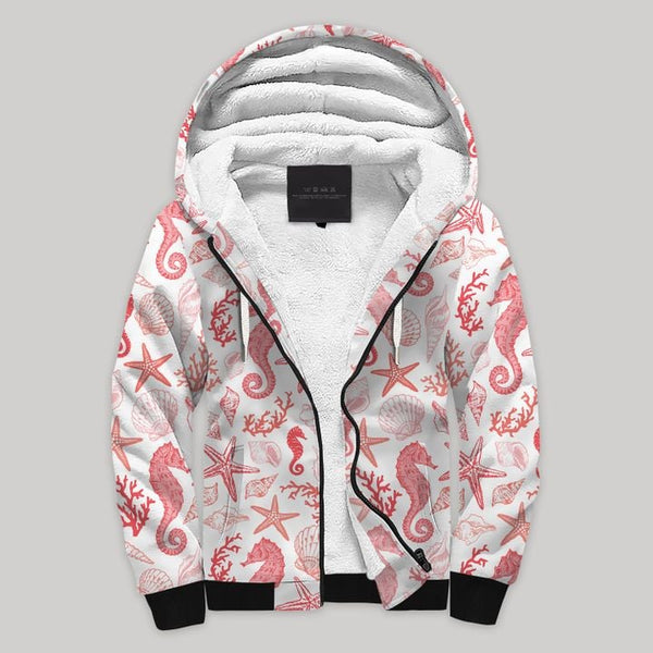Ocean Hippocampus Fleece Zip Hoodie All Over Print | FZ771