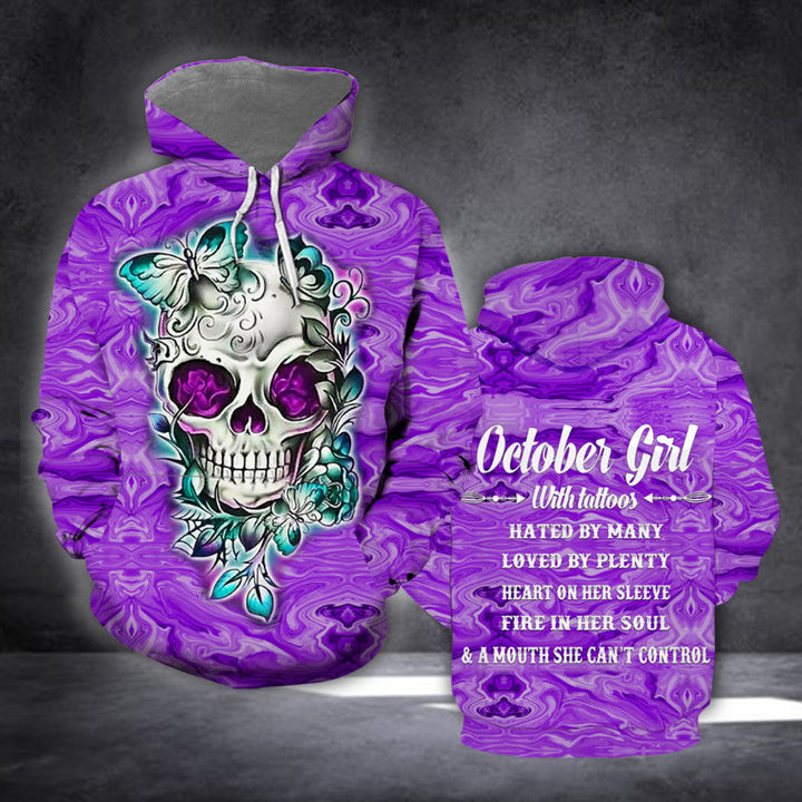 October Girl With Tattoos 3D All Over Print | For Men & Women | Adult | HP991-BehighStyle