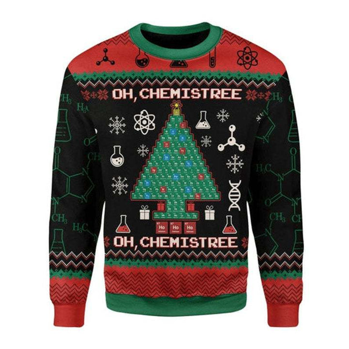 Oh Chemis Tree Science Lover Ugly Christmas Sweater | For Men & Women | Adult | US1082-BehighStyle