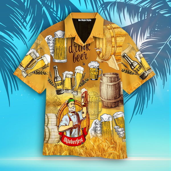 Oktoberfest Time To Drink Beer Hawaiian Shirt | HW218