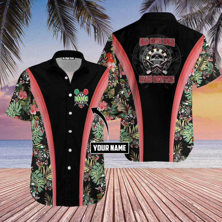 Old Guys Rule Dart Tropical Custom Name Aloha Hawaiian Shirt | For Men & Women | HN1027-BehighStyle