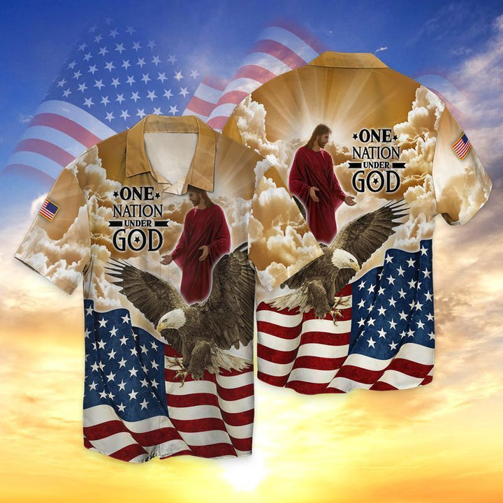 One Nation Under God Hawaiian Shirt | For Men & Women | HW1729-BehighStyle