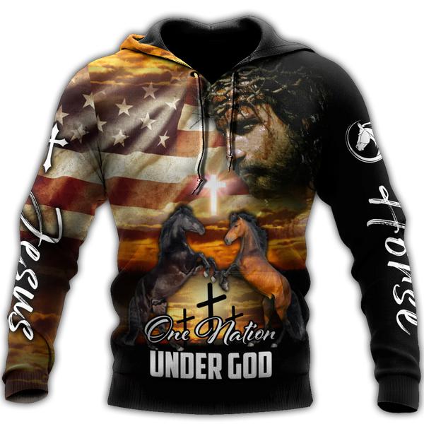 One Nation Under God Horse 3D All Over Print | For Men & Women | Adult | HP1409-BehighStyle