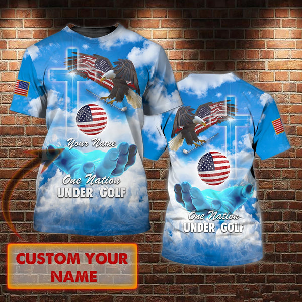 One Nation Under Golf Custom Name 3D All Over Print | For Men & Women | Adult | CN179-BehighStyle