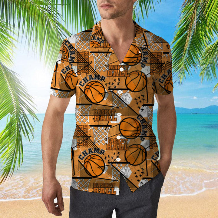 Orange Baseketball Champion Hawaiian Shirt | For Men & Women | HW421-BehighStyle