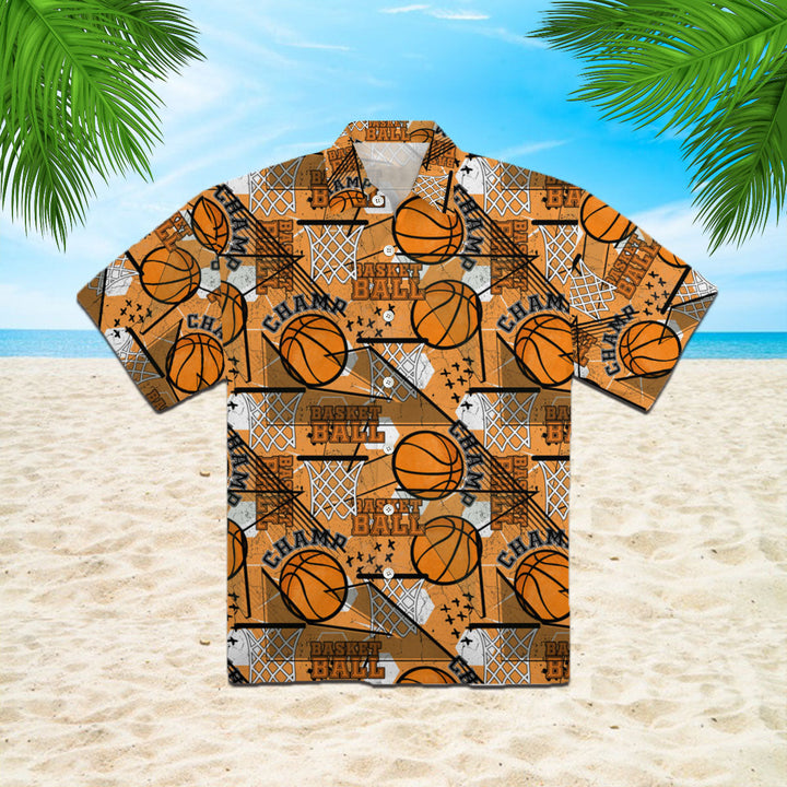 Orange Baseketball Champion Hawaiian Shirt | For Men & Women | HW421-BehighStyle