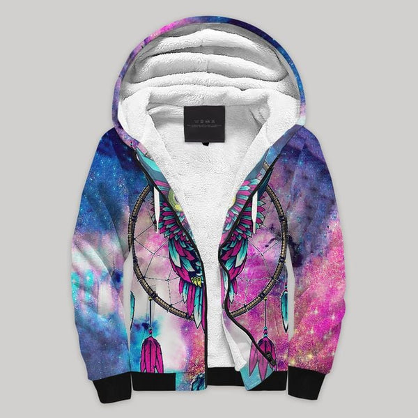 Owl Fleece Zip Hoodie All Over Print | FZ800