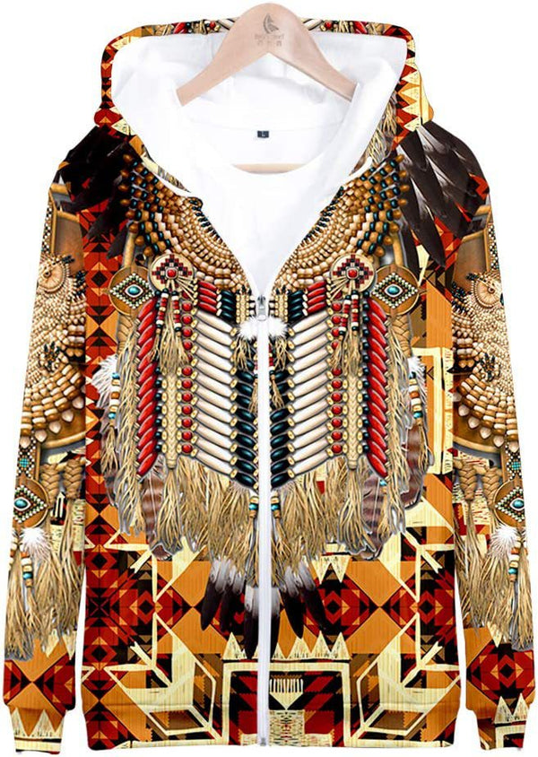 Owl Native American Fleece Zip Hoodie All Over Print | FZ600