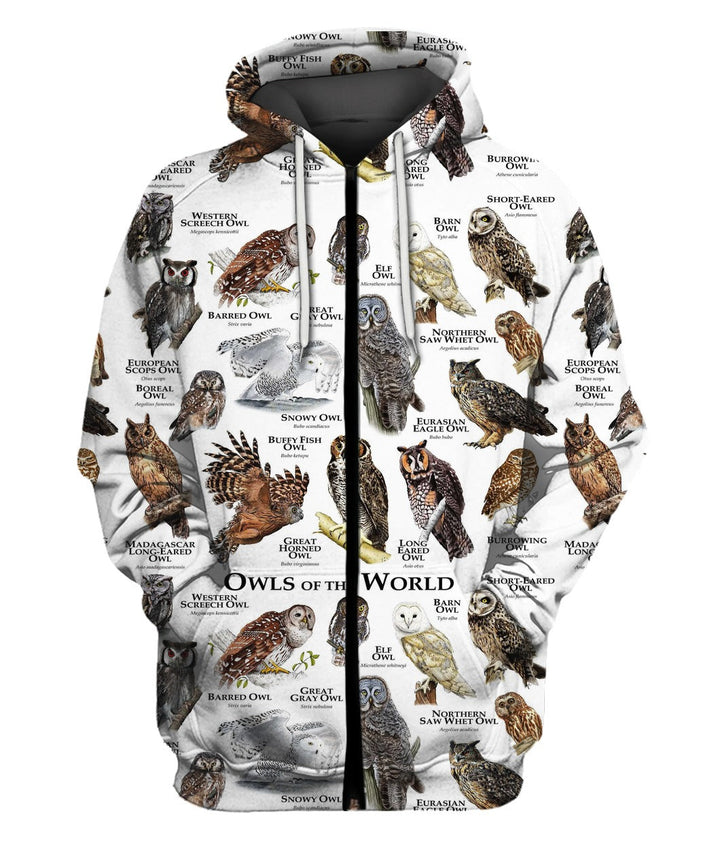 Owls of The World 3D All Over Print | For Men & Women | Adult | HP982-BehighStyle