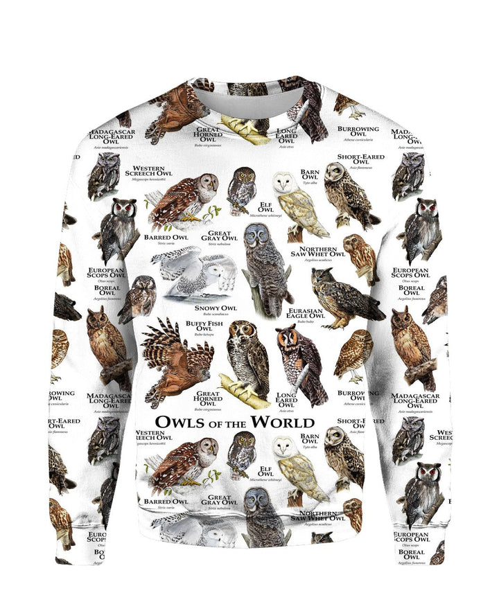 Owls of The World 3D All Over Print | For Men & Women | Adult | HP982-BehighStyle