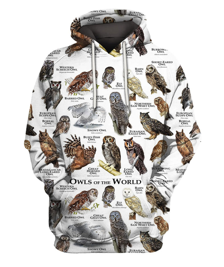 Owls of The World 3D All Over Print | For Men & Women | Adult | HP982-BehighStyle